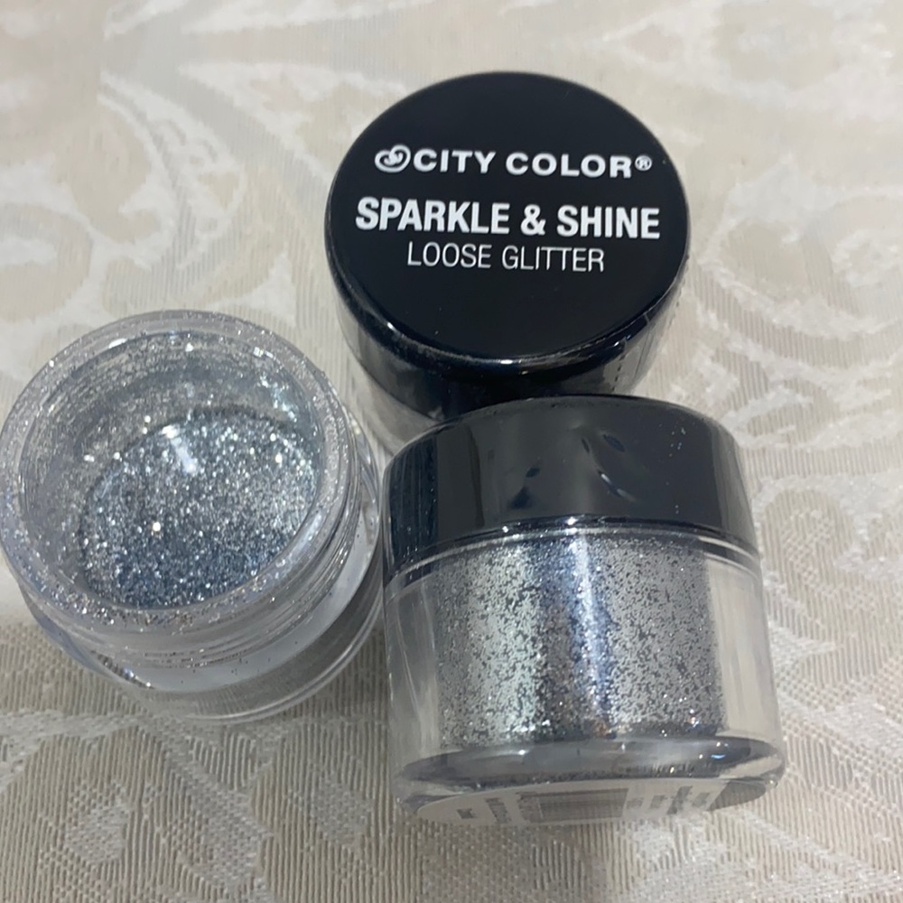 NWT City Color silver loose glitter